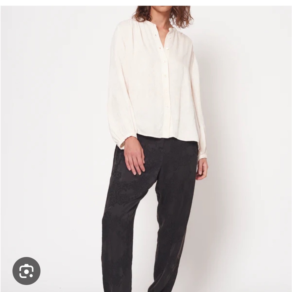Raquel allegra cream  button down top